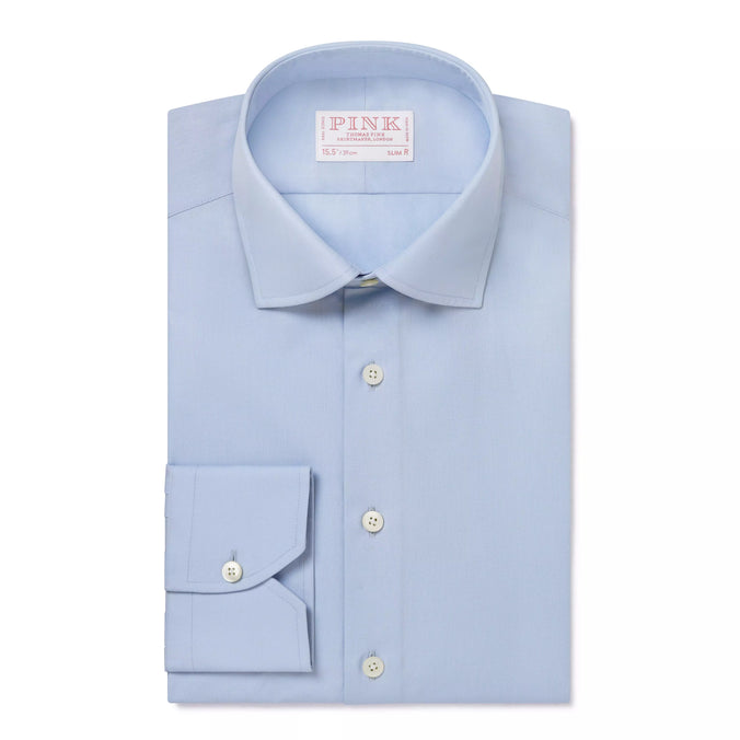 Pale Blue Slim Fit Ramses Poplin Formal Shirt