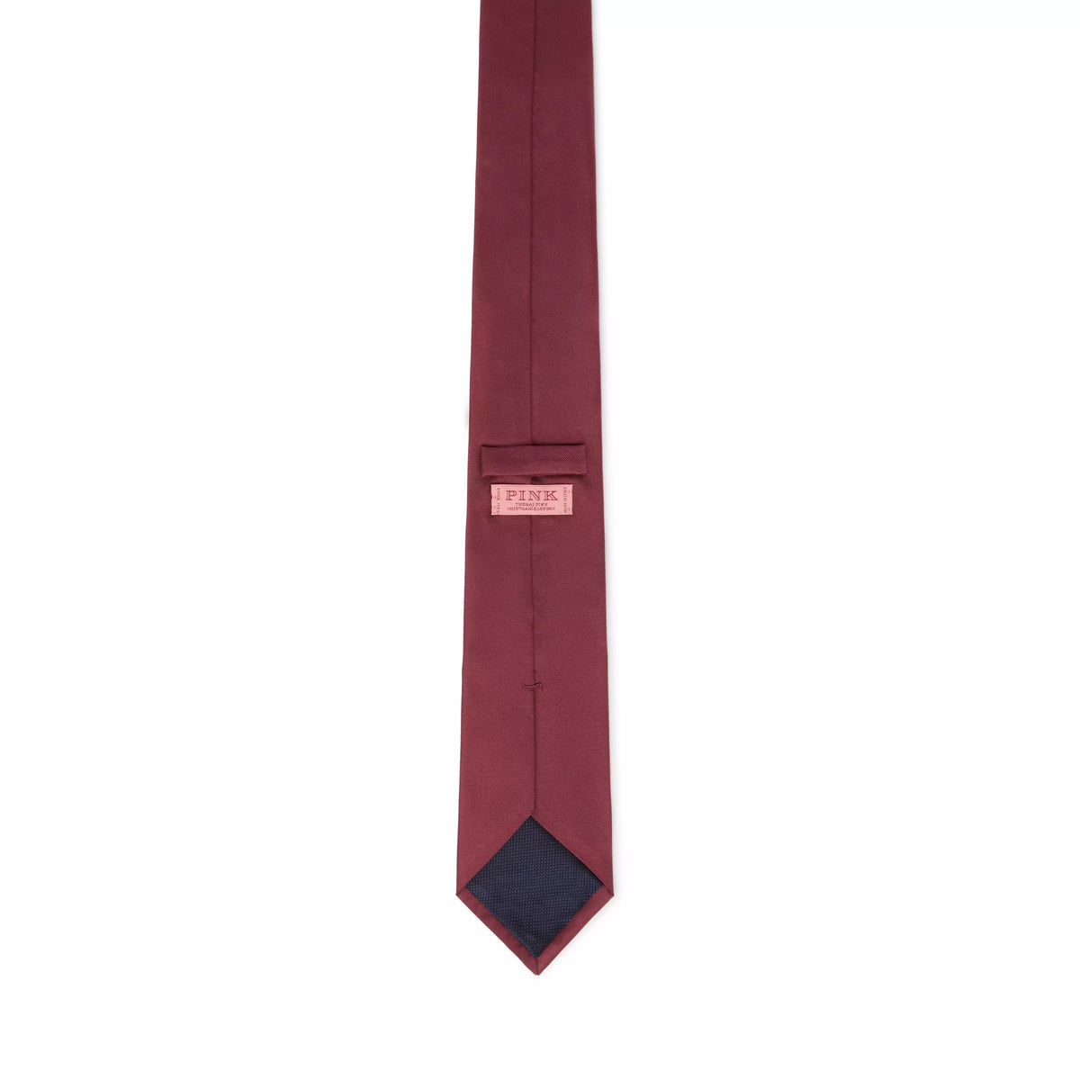 Burgundy Red Plain Woven Silk Tie