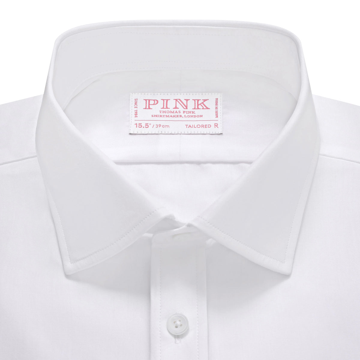 White Tailored Fit Double Cuff Ramses Poplin Formal Shirt