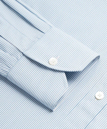 Seas Blue & White Classic Fit Supraluxe Fine Bengal Formal Shirt