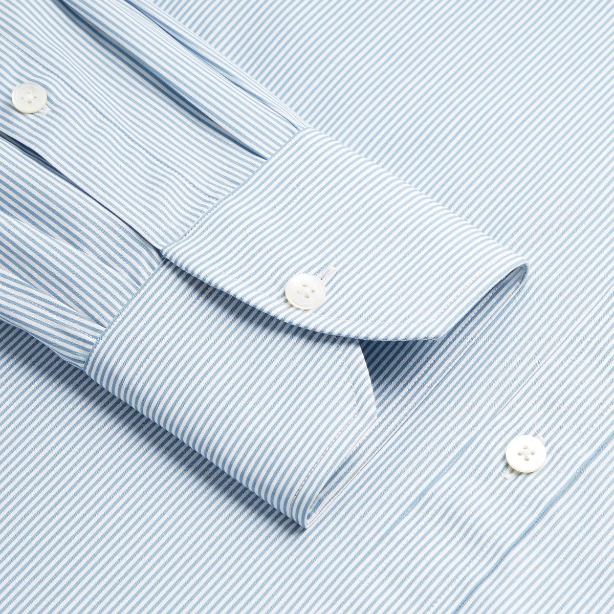 Seas Blue & White Classic Fit Supraluxe Fine Bengal Formal Shirt