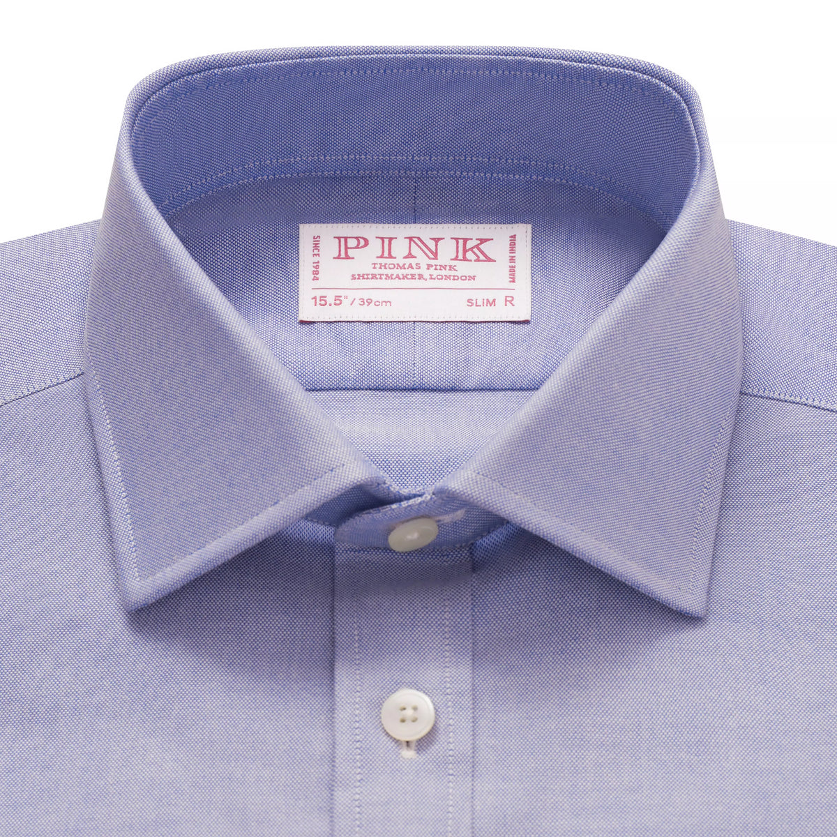 Blue Slim Fit Open Weave Oxford Formal Shirt