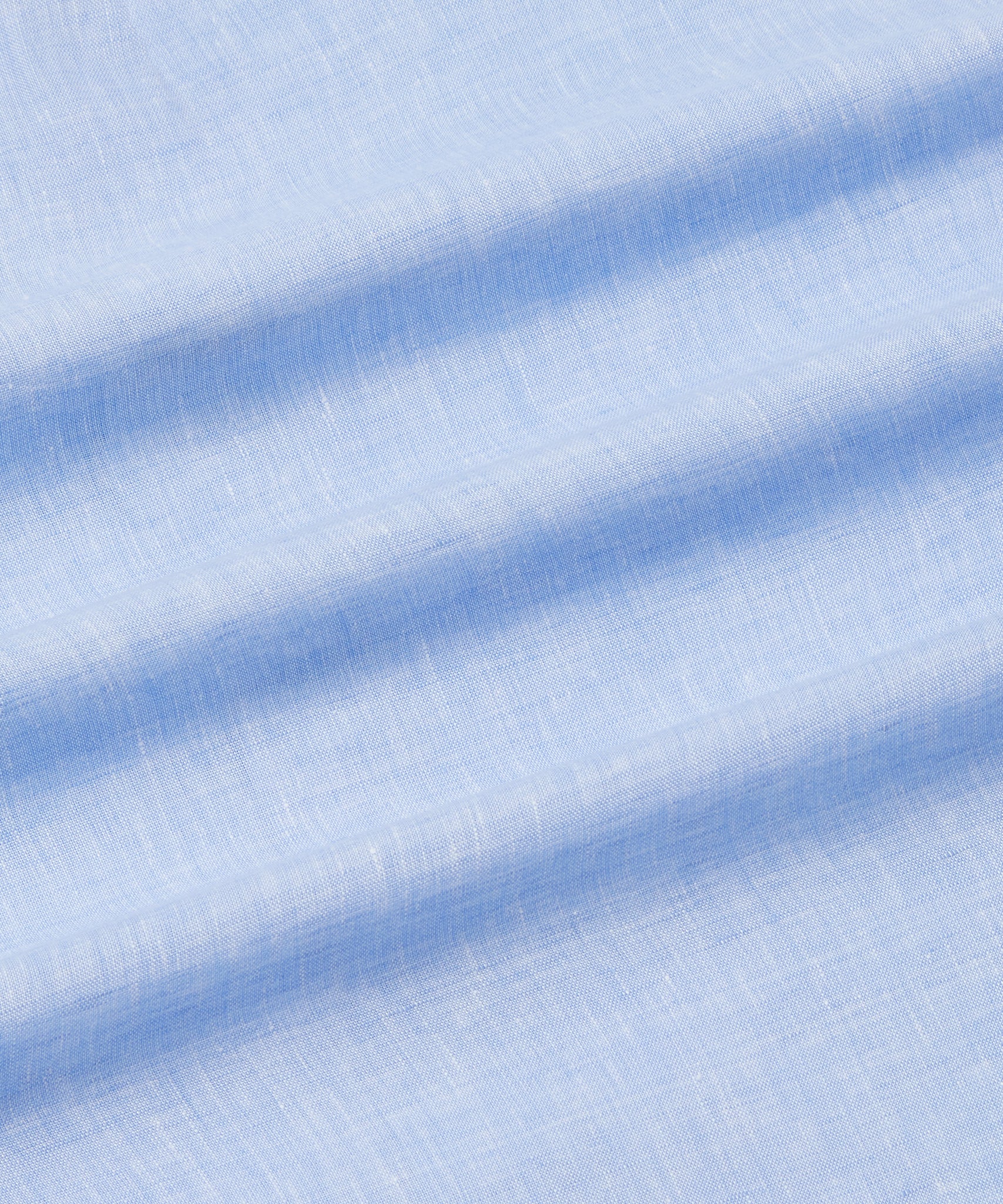 Pale Blue Classic Fit Essential Linen Button Down Smart Casual Shirt