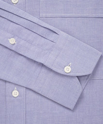 Blue Slim Fit Smart Casual Button Down Open Weave Oxford Shirt