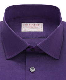 Purple Slim Fit Lightweight End on End Formal Shirt