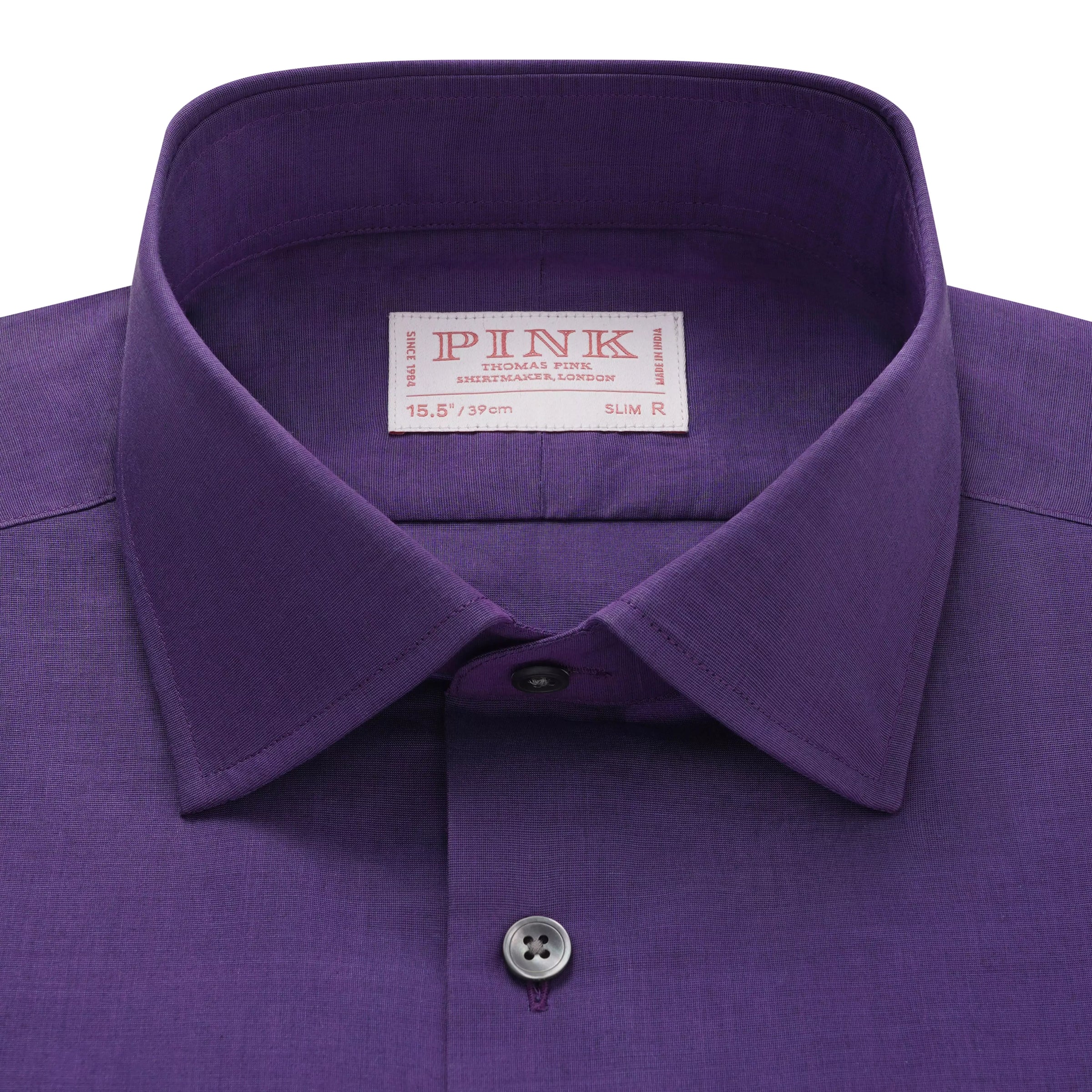 Purple Slim Fit Lightweight End on End Formal Shirt